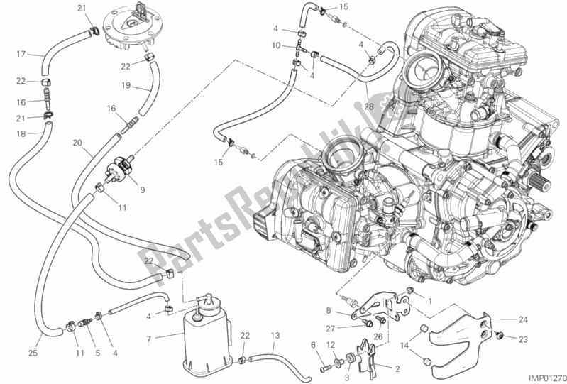 Toutes les pièces pour le Filtre à Cartouche du Ducati Multistrada 950 S SW USA 2020